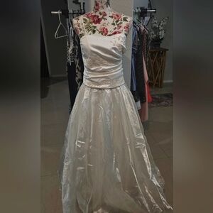 OFF WHITE WEDDING VINTAGE DRESS SZ M S